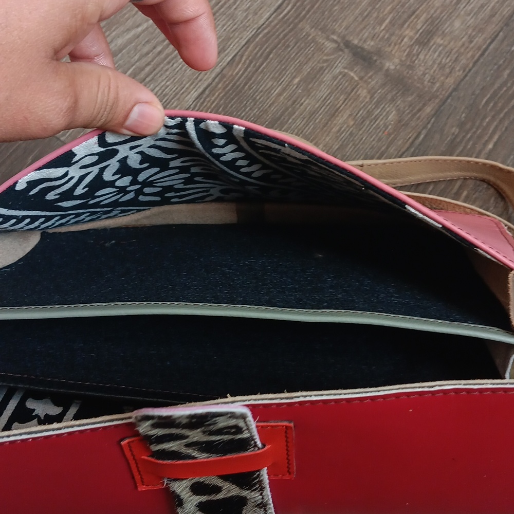 Stylish Red and Pink Women's Bag - Picture 6 of 8